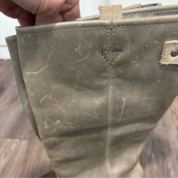 SOREL SLIMPACK TALL BOOTS Size 8 Equestrian Riding Leather Shale Gray Rain Snow - Picture 5 of 12